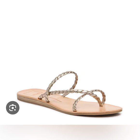 Dolce Vita Dark Gold Braided Sandals - Picture 3 of 7